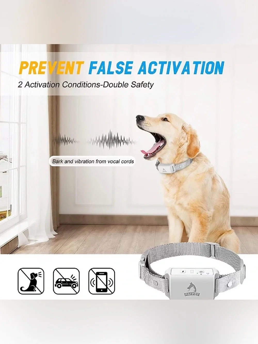 NIB Patpet Smart Anti-Bark Dog Training Collar